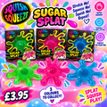 Sugar Splat Squish Squeeze sensory toy in three colours