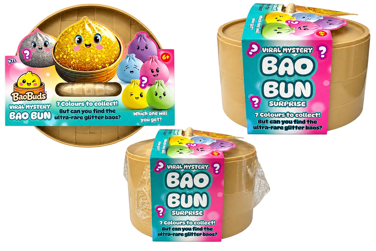 Viral Mystery Bao Bun Surprise squishy toy in bamboo-style mystery packaging