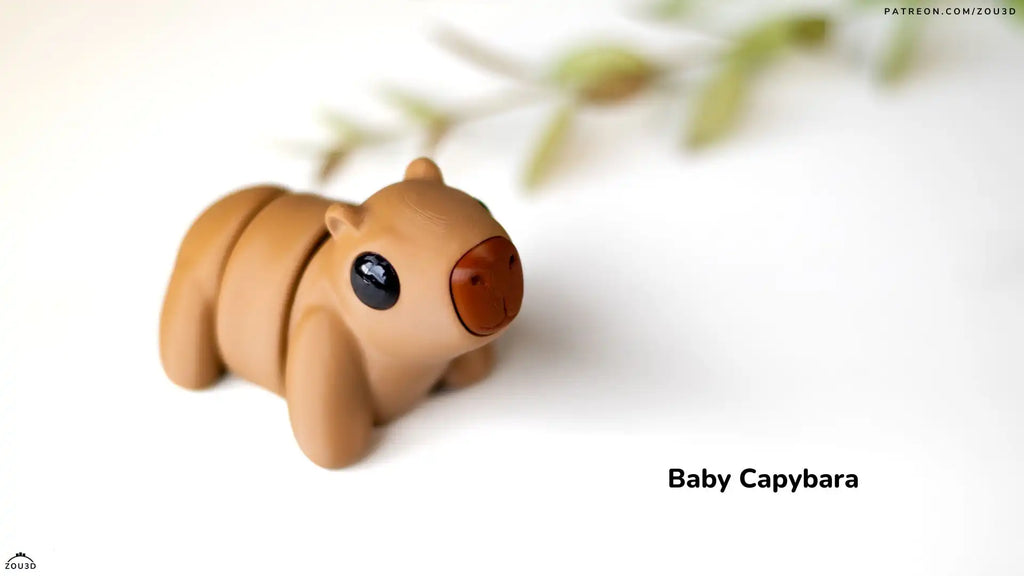 ZOU3D Baby Capybara 3D printed animal design