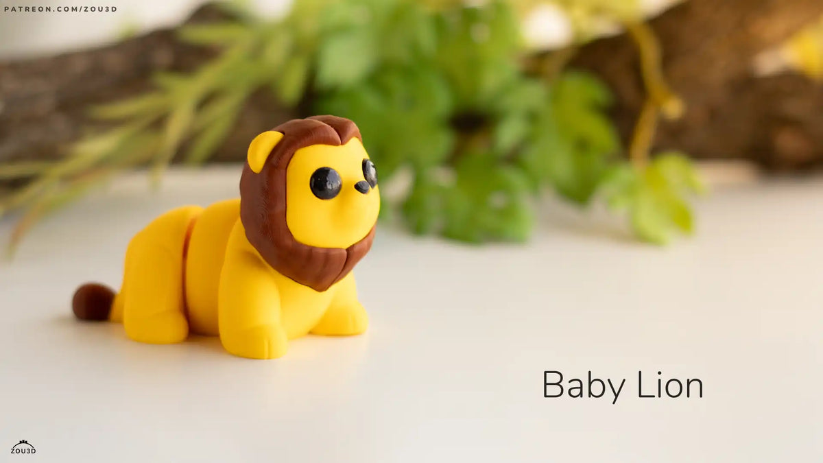 ZOU3D Baby Lion 3D printed animal design