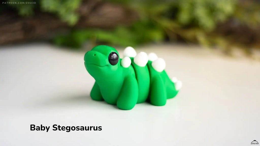 ZOU3D Baby Stegosaurus 3D printed dinosaur design