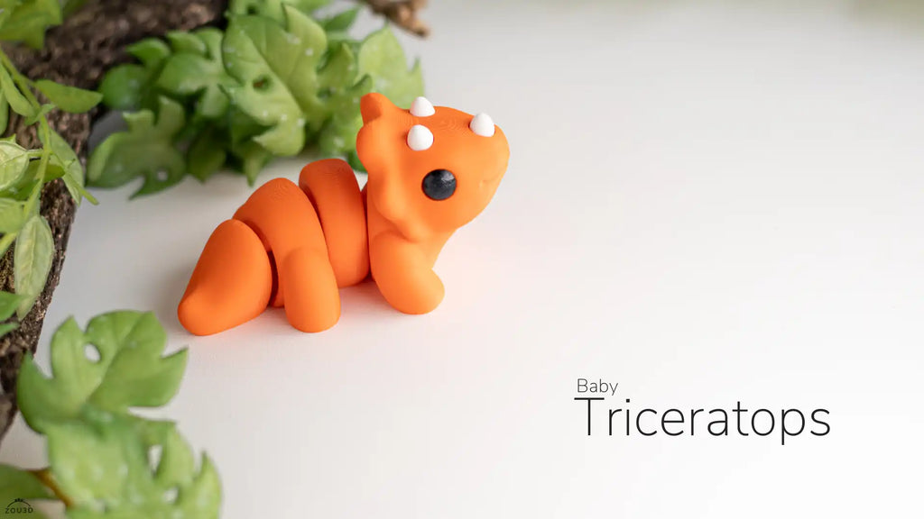 ZOU3D Baby Triceratops 3D printed dinosaur design