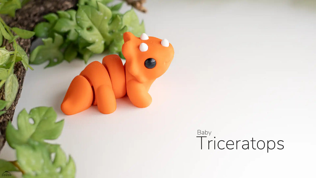 ZOU3D Baby Triceratops 3D printed dinosaur design